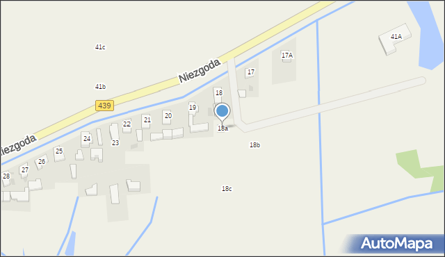 Niezgoda, Niezgoda, 18a, mapa Niezgoda