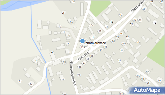 Nieznamierowice, Nieznamierowice, 11A, mapa Nieznamierowice