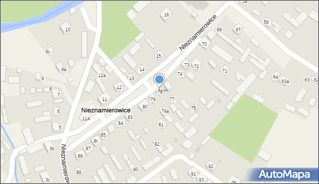 Nieznamierowice, Nieznamierowice, 78, mapa Nieznamierowice