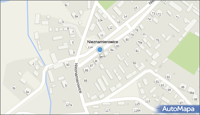 Nieznamierowice, Nieznamierowice, 85A, mapa Nieznamierowice