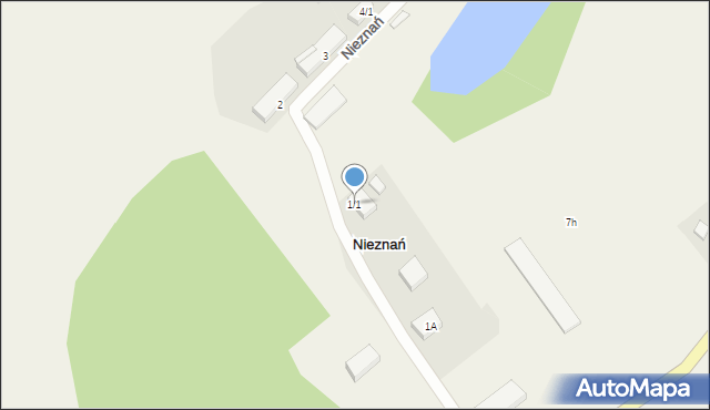 Nieznań, Nieznań, 1/1, mapa Nieznań