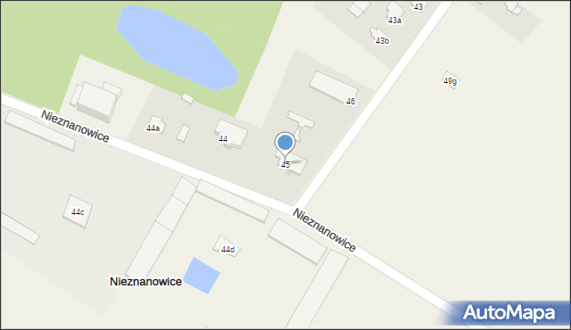 Nieznanowice, Nieznanowice, 45, mapa Nieznanowice