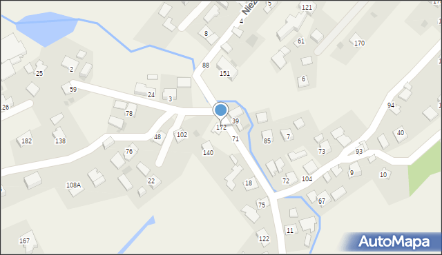 Nieznanowice, Nieznanowice, 172, mapa Nieznanowice