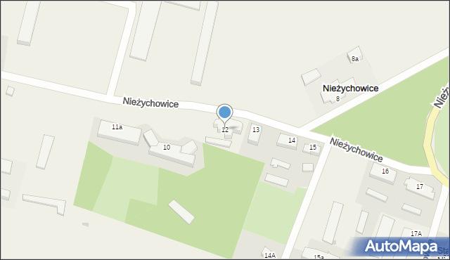 Nieżychowice, Nieżychowice, 12, mapa Nieżychowice