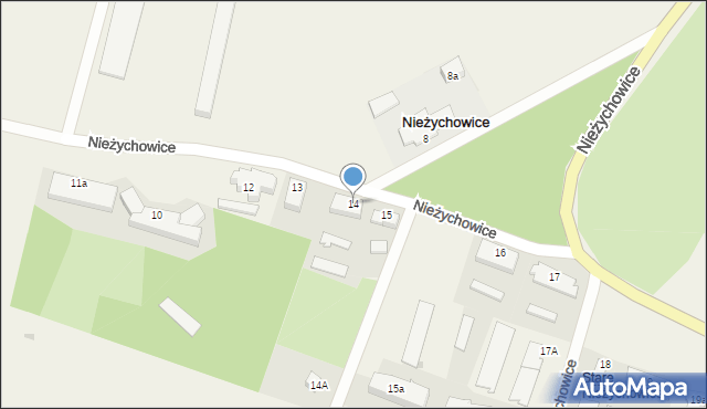 Nieżychowice, Nieżychowice, 14, mapa Nieżychowice