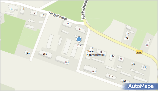 Nieżychowice, Nieżychowice, 17A, mapa Nieżychowice