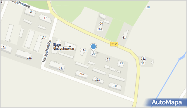 Nieżychowice, Nieżychowice, 21, mapa Nieżychowice