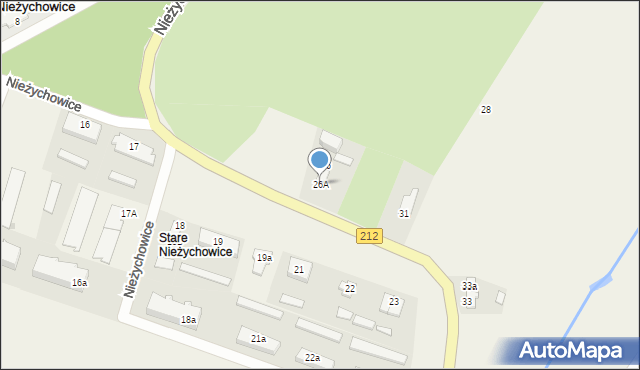 Nieżychowice, Nieżychowice, 26A, mapa Nieżychowice