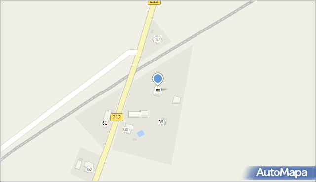 Nieżychowice, Nieżychowice, 58, mapa Nieżychowice