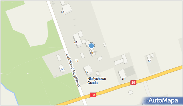 Nieżychowo, Nieżychowo, 68, mapa Nieżychowo