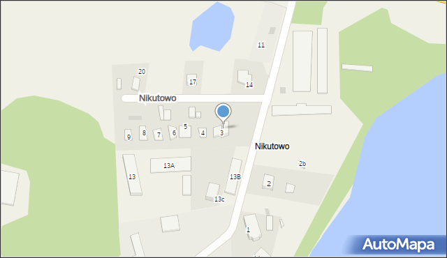 Nikutowo, Nikutowo, 3/1, mapa Nikutowo