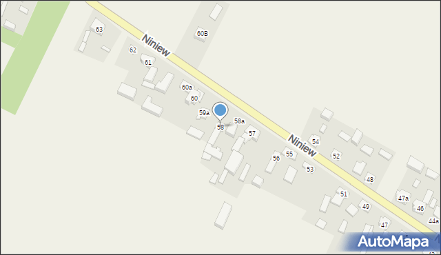 Niniew, Niniew, 58, mapa Niniew