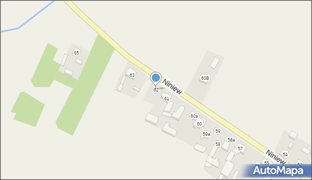 Niniew, Niniew, 62, mapa Niniew