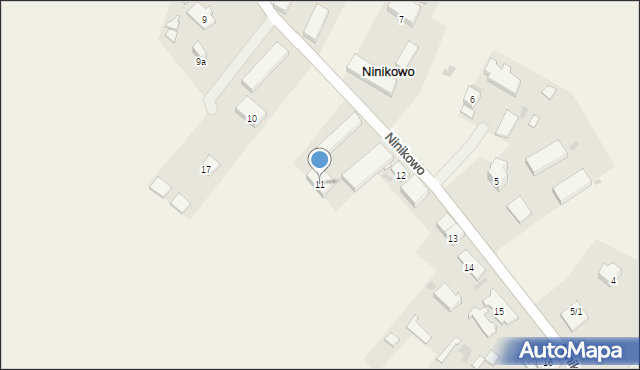 Ninikowo, Ninikowo, 11, mapa Ninikowo