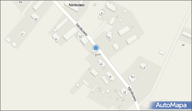 Ninikowo, Ninikowo, 13, mapa Ninikowo