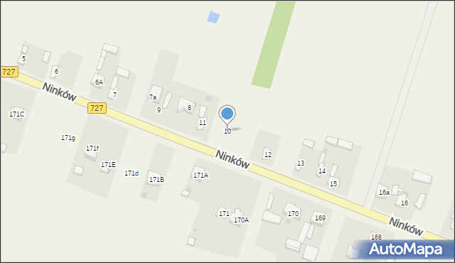 Ninków, Ninków, 10, mapa Ninków