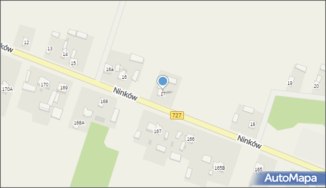 Ninków, Ninków, 17, mapa Ninków