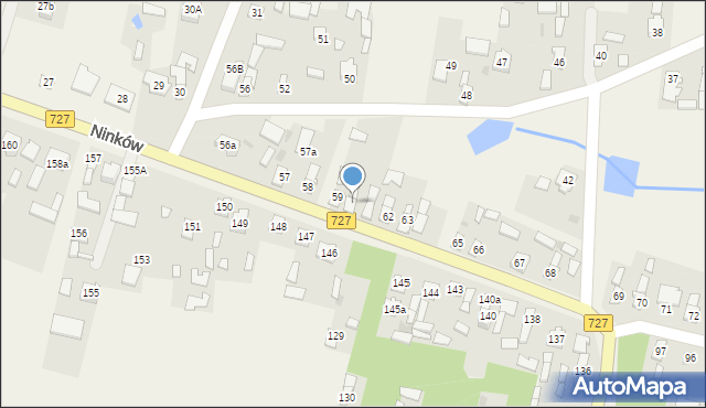 Ninków, Ninków, 61, mapa Ninków