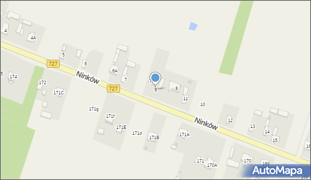 Ninków, Ninków, 9, mapa Ninków