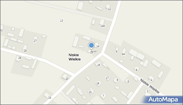 Niskie Wielkie, Niskie Wielkie, 15, mapa Niskie Wielkie