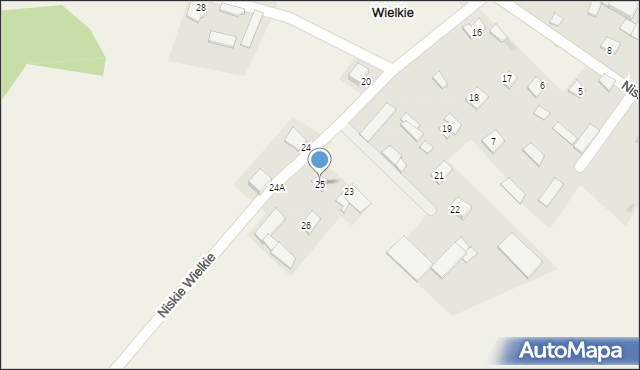 Niskie Wielkie, Niskie Wielkie, 25, mapa Niskie Wielkie