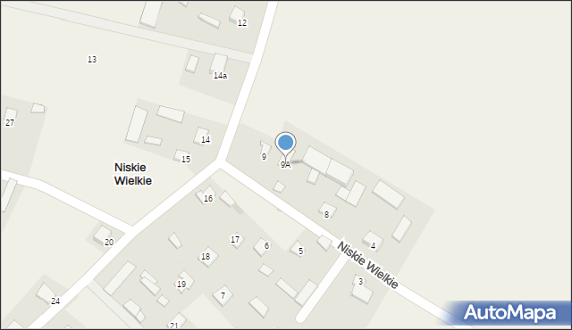 Niskie Wielkie, Niskie Wielkie, 9A, mapa Niskie Wielkie