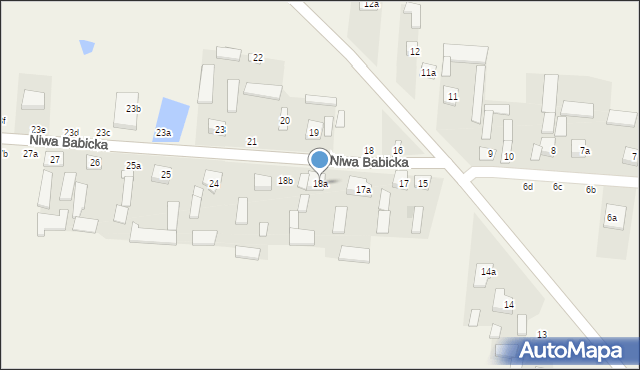 Niwa Babicka, Niwa Babicka, 18a, mapa Niwa Babicka