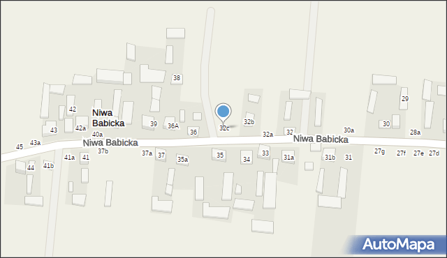 Niwa Babicka, Niwa Babicka, 32c, mapa Niwa Babicka