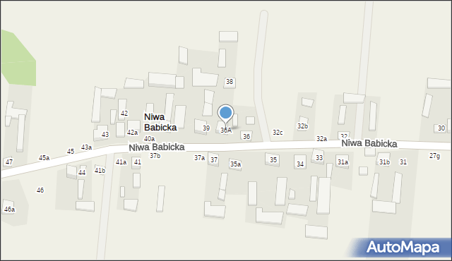 Niwa Babicka, Niwa Babicka, 36A, mapa Niwa Babicka