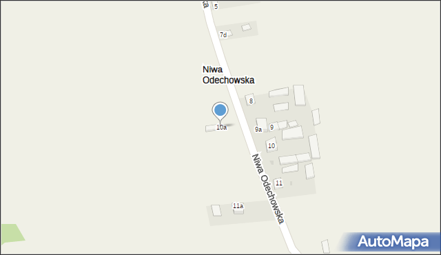 Niwa Odechowska, Niwa Odechowska, 10a, mapa Niwa Odechowska