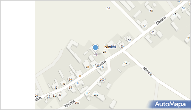 Niwica, Niwica, 44, mapa Niwica