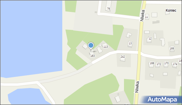 Niwka, Niwka, 183a, mapa Niwka