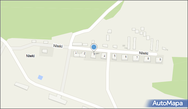 Niwki, Niwki, 3, mapa Niwki
