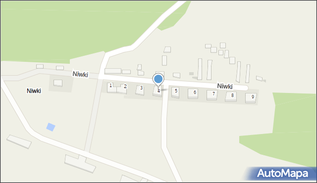 Niwki, Niwki, 4, mapa Niwki
