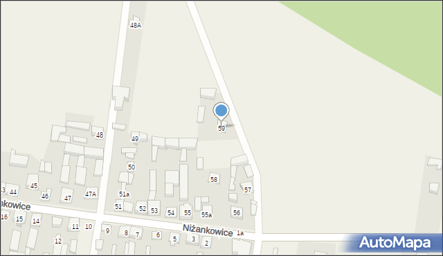 Niżankowice, Niżankowice, 59, mapa Niżankowice