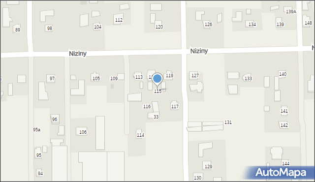 Niziny, Niziny, 115, mapa Niziny