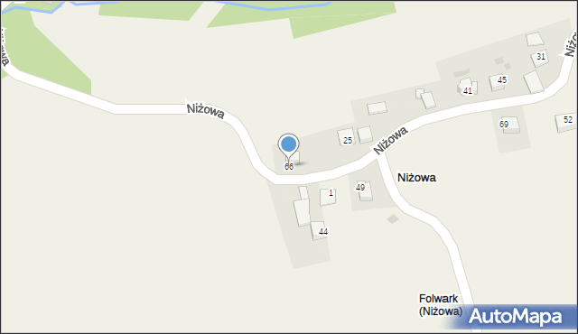 Niżowa, Niżowa, 66, mapa Niżowa