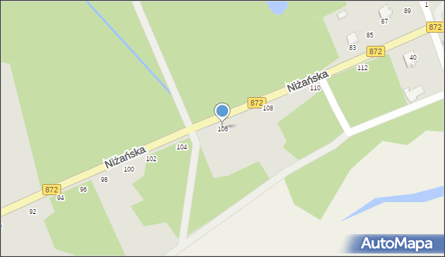 Nowa Dęba, Niżańska, 106, mapa Nowa Dęba