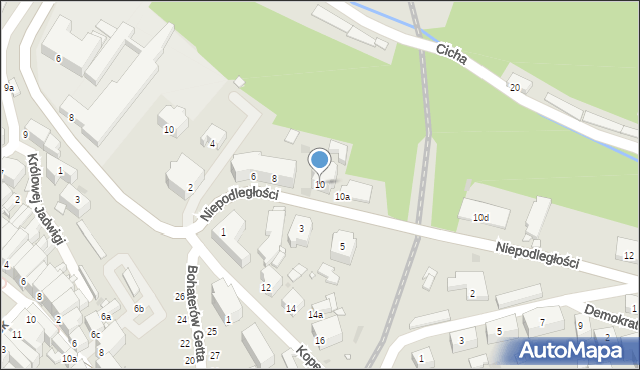 Nowa Ruda, Niepodległości, 10, mapa Nowa Ruda