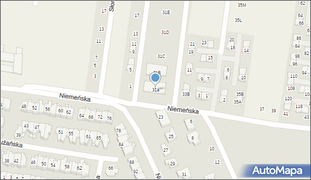 Nowodworce, Niemeńska, 31a, mapa Nowodworce