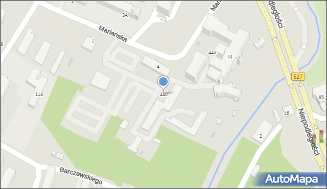 Olsztyn, Niepodległości, 440, mapa Olsztyna