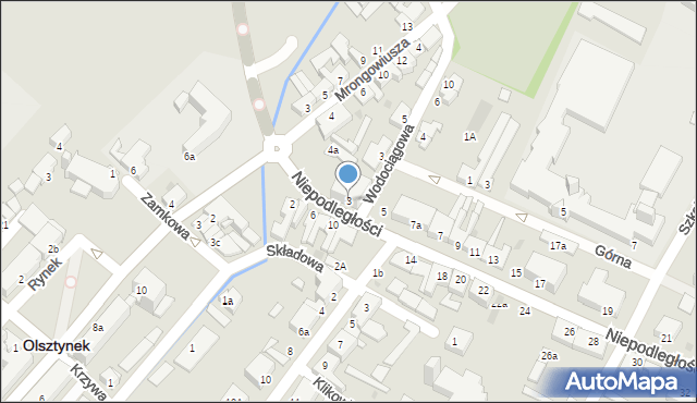 Olsztynek, Niepodległości, 3, mapa Olsztynek