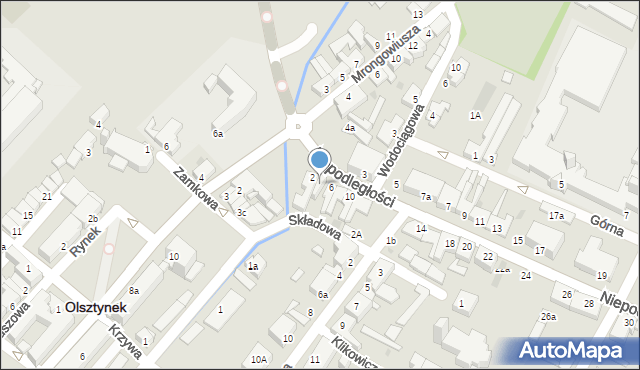 Olsztynek, Niepodległości, 4, mapa Olsztynek