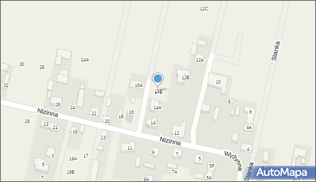 Ołtarzew, Nizinna, 14B, mapa Ołtarzew