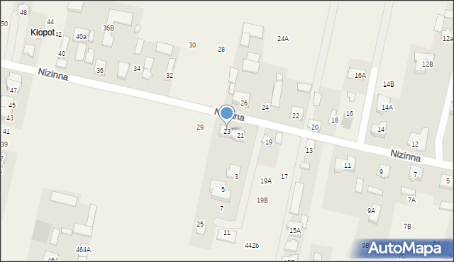 Ołtarzew, Nizinna, 23, mapa Ołtarzew