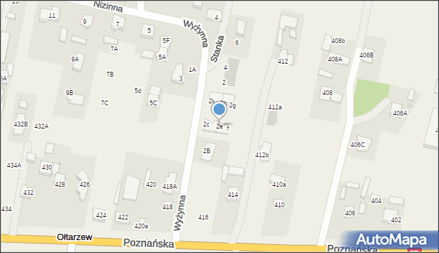 Ołtarzew, Nizinna, 2e, mapa Ołtarzew