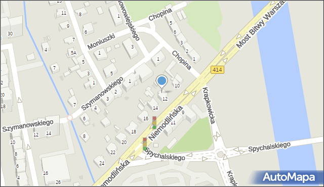 Opole, Niemodlińska, 12a, mapa Opola