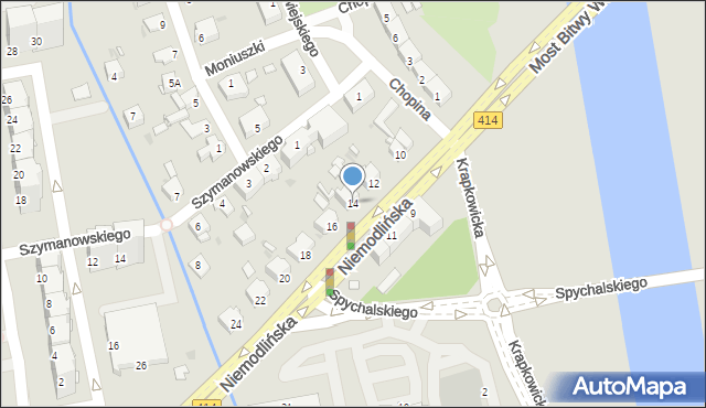 Opole, Niemodlińska, 14, mapa Opola