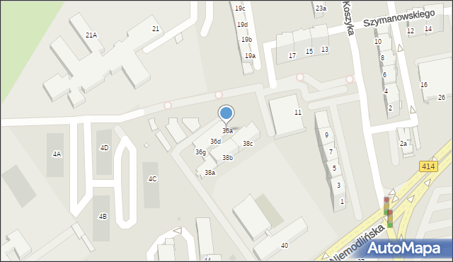 Opole, Niemodlińska, 36a, mapa Opola