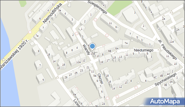 Opole, Niedurnego Piotra, 10a, mapa Opola